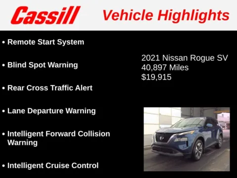 Another view of 2021 Nissan Rogue SV for sale in Cedar Rapids, IA at Cassill Motors