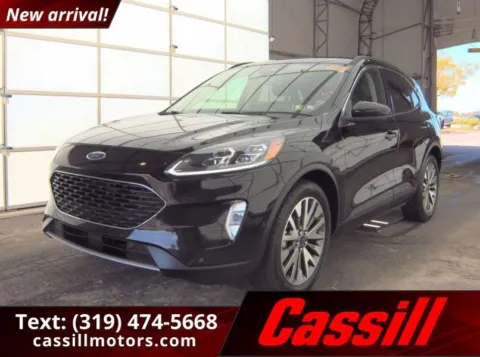 Black 2021 Ford Escape Hybrid Titanium for sale in Cedar Rapids, IA