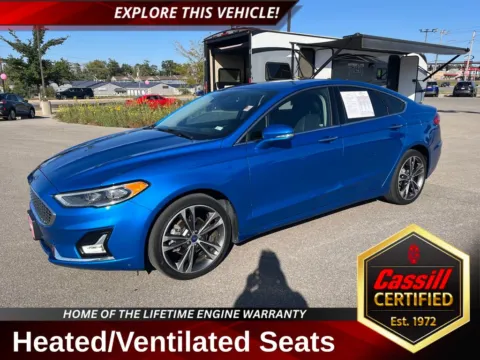 Blue 2020 Ford Fusion Titanium for sale in Cedar Rapids, IA