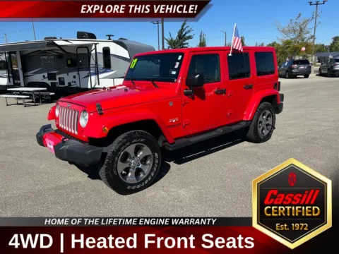 Red 2017 Jeep Wrangler Unlimited Sahara for sale in Cedar Rapids, IA