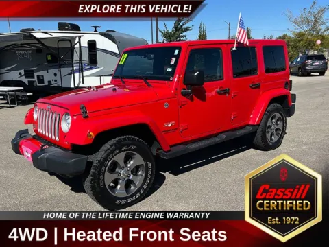 Red 2017 Jeep Wrangler Unlimited Sahara for sale in Cedar Rapids, IA