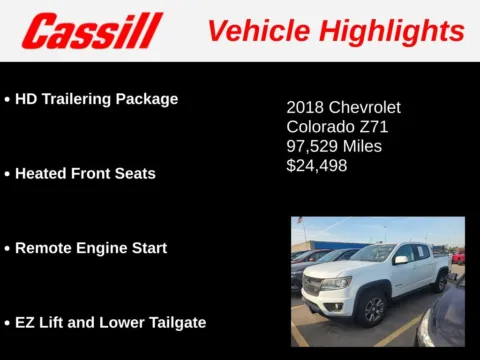 Another view of 2018 Chevrolet Colorado Z71 for sale in Cedar Rapids, IA at Cassill Motors
