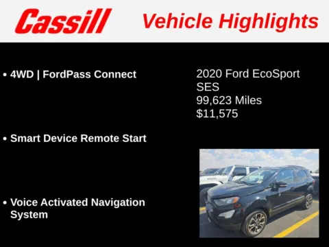 Another view of 2020 Ford EcoSport SES for sale in Cedar Rapids, IA at Cassill Motors