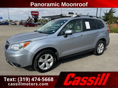 Silver 2014 Subaru Forester 2.5i Premium for sale in Cedar Rapids, IA