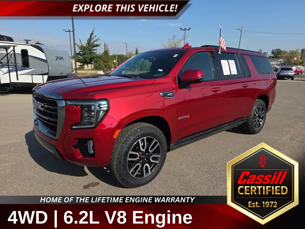 Red 2022 GMC Yukon XL AT4 for sale in Cedar Rapids, IA