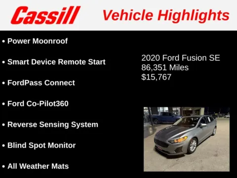 More photos of 2020 Ford Fusion SE at Cassill Motors, IA