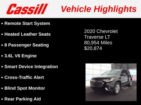 Another view of 2020 Chevrolet Traverse 3LT for sale in Cedar Rapids, IA at Cassill Motors