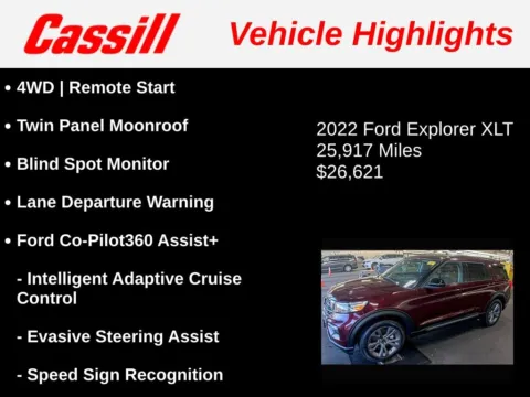 Another view of 2022 Ford Explorer XLT for sale in Cedar Rapids, IA at Cassill Motors