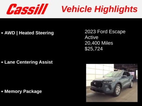 Another view of 2023 Ford Escape Active for sale in Cedar Rapids, IA at Cassill Motors