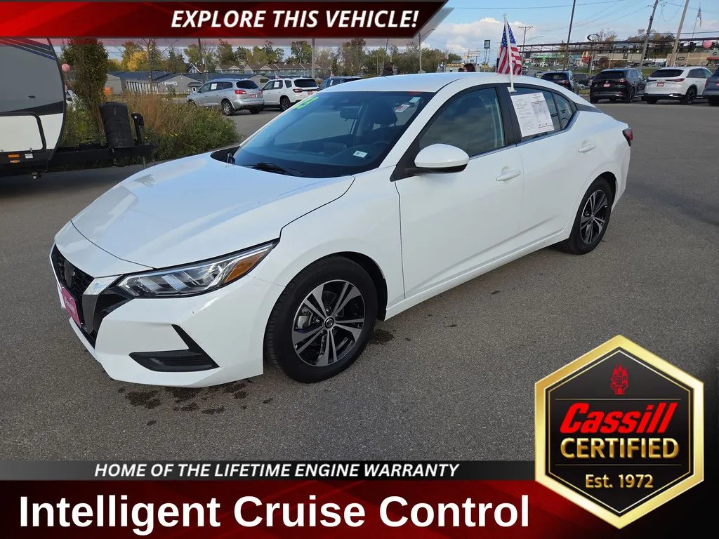 White 2023 Nissan Sentra SV for sale in Cedar Rapids, IA