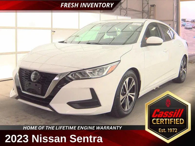 White 2023 Nissan Sentra SV for sale in Cedar Rapids, IA