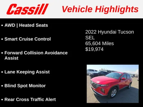 Another view of 2022 Hyundai Tucson SEL for sale in Cedar Rapids, IA at Cassill Motors