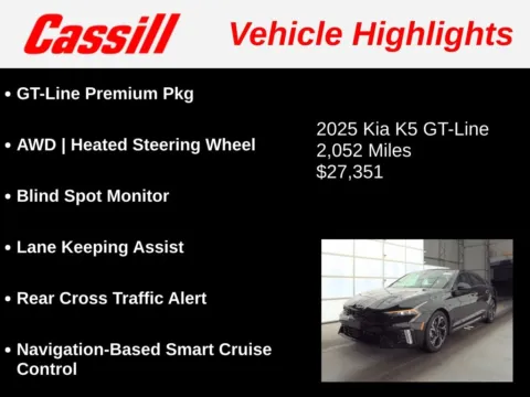 Another view of 2025 Kia K5 GT-Line for sale in Cedar Rapids, IA at Cassill Motors