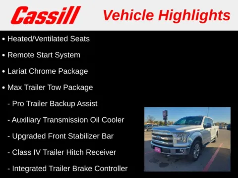 Another view of 2016 Ford F-150 Lariat for sale in Cedar Rapids, IA at Cassill Motors