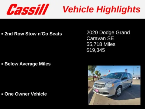 Another view of 2020 Dodge Grand Caravan SE for sale in Cedar Rapids, IA at Cassill Motors