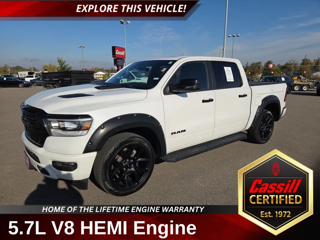 White 2023 Ram 1500 Laramie for sale in Cedar Rapids, IA