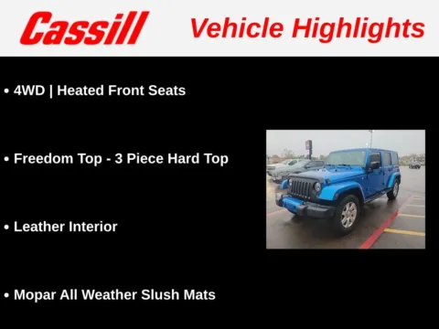 Another view of 2016 Jeep Wrangler Unlimited Sahara for sale in Cedar Rapids, IA at Cassill Motors