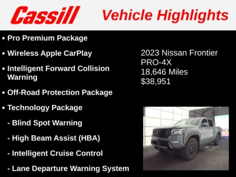 Another view of 2023 Nissan Frontier PRO-4X for sale in Cedar Rapids, IA at Cassill Motors