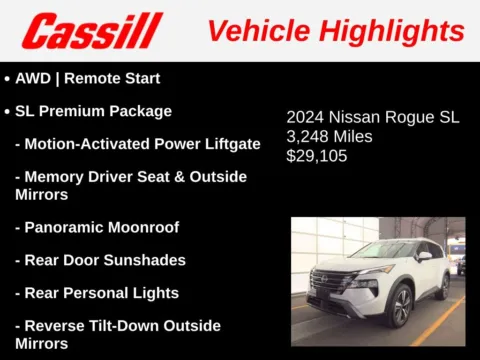Another view of 2024 Nissan Rogue SL for sale in Cedar Rapids, IA at Cassill Motors