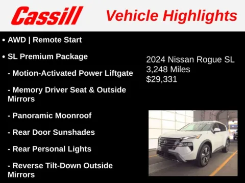 Another view of 2024 Nissan Rogue SL for sale in Cedar Rapids, IA at Cassill Motors
