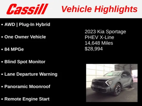 Another view of 2023 Kia Sportage Plug-In Hybrid X-Line for sale in Cedar Rapids, IA at Cassill Motors