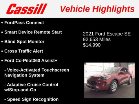 Another view of 2021 Ford Escape SE for sale in Cedar Rapids, IA at Cassill Motors