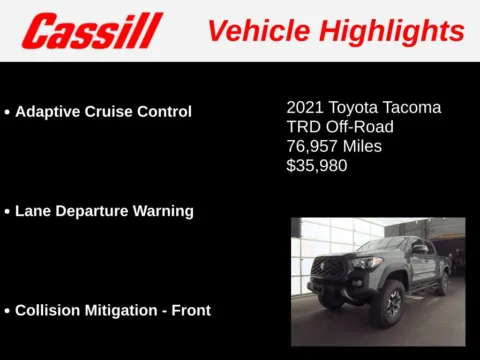 Another view of 2021 Toyota Tacoma TRD Off-Road for sale in Cedar Rapids, IA at Cassill Motors
