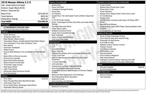 Photos of 2018 Nissan Altima 2.5 S for sale in Cedar Rapids, IA at Cassill Motors