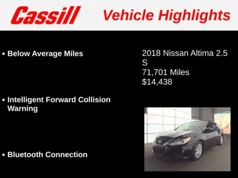 Another view of 2018 Nissan Altima 2.5 S for sale in Cedar Rapids, IA at Cassill Motors