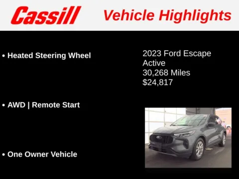 Another view of 2023 Ford Escape Active for sale in Cedar Rapids, IA at Cassill Motors