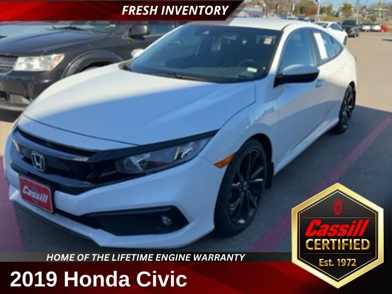 White 2019 Honda Civic Sport for sale in Cedar Rapids, IA