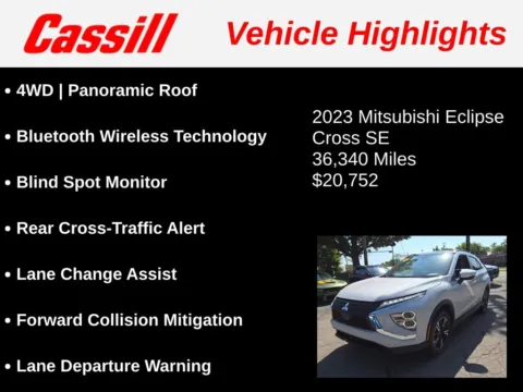 Another view of 2023 Mitsubishi Eclipse Cross SE for sale in Cedar Rapids, IA at Cassill Motors
