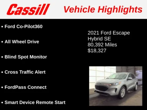 Another view of 2021 Ford Escape Hybrid SE for sale in Cedar Rapids, IA at Cassill Motors