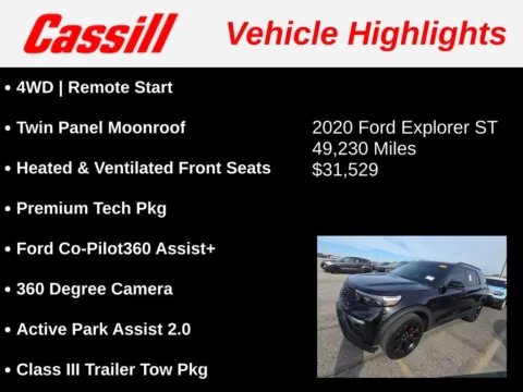 Another view of 2020 Ford Explorer ST for sale in Cedar Rapids, IA at Cassill Motors