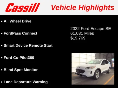 Another view of 2022 Ford Escape SE for sale in Cedar Rapids, IA at Cassill Motors