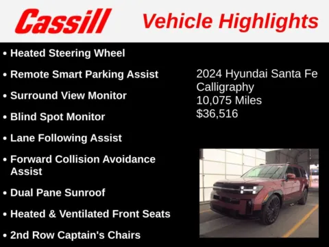 Another view of 2024 Hyundai Santa Fe Calligraphy for sale in Cedar Rapids, IA at Cassill Motors