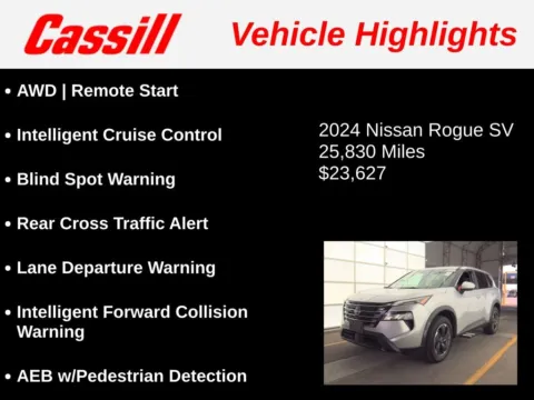 Another view of 2024 Nissan Rogue SV for sale in Cedar Rapids, IA at Cassill Motors