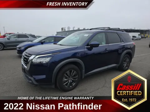 Blue 2022 Nissan Pathfinder SV for sale in Cedar Rapids, IA