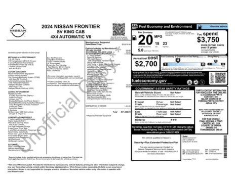 Photos of 2024 Nissan Frontier SV for sale in Cedar Rapids, IA at Cassill Motors