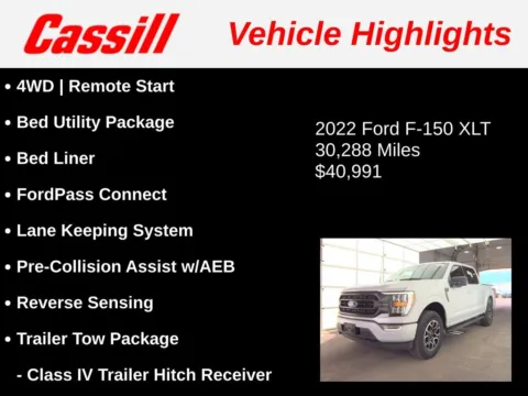Another view of 2022 Ford F-150 XLT for sale in Cedar Rapids, IA at Cassill Motors