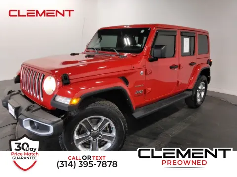 Red 2021 Jeep Wrangler Unlimited Sahara for sale in St. Charles, MO