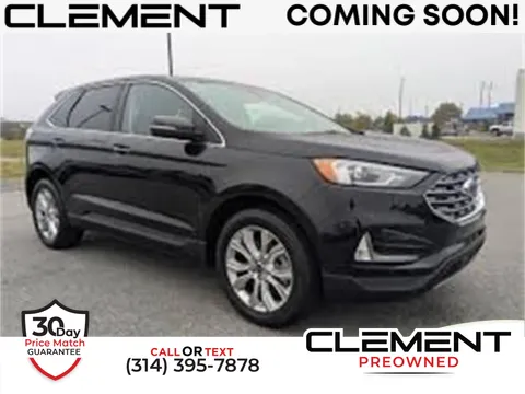 Black 2022 Ford Edge Titanium for sale in St. Charles, MO