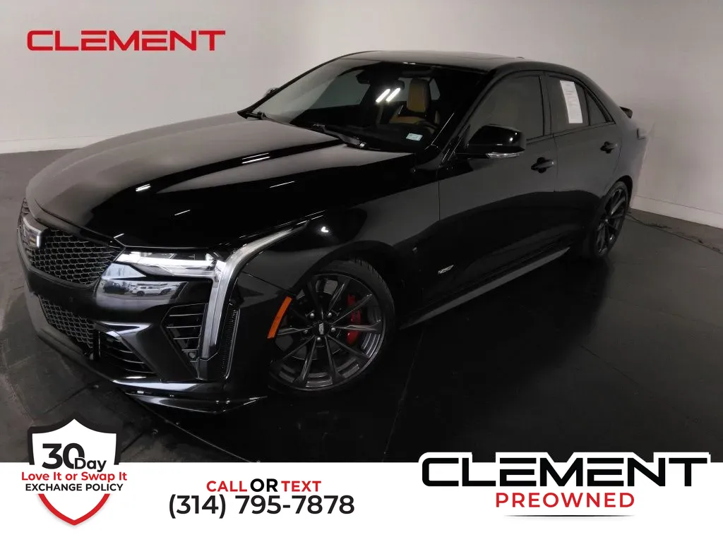 Black 2023 Cadillac CT4 V-Series for sale in St. Charles, MO