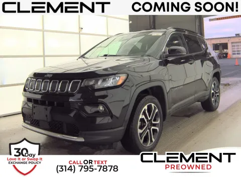 Black 2022 Jeep Compass Limited for sale in St. Charles, MO