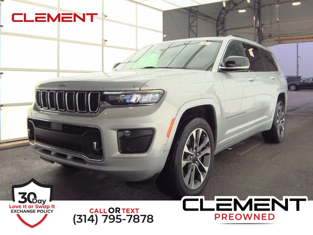 Silver 2021 Jeep Grand Cherokee L Overland for sale in St. Charles, MO