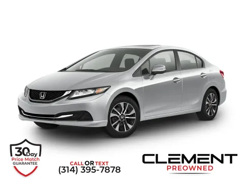 Silver 2015 Honda Civic EX for sale in St. Charles, MO