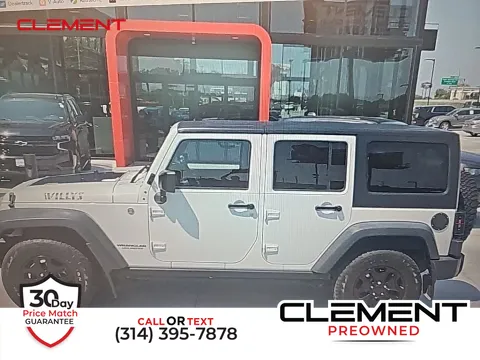 White 2015 Jeep Wrangler Unlimited Willys for sale in St. Charles, MO