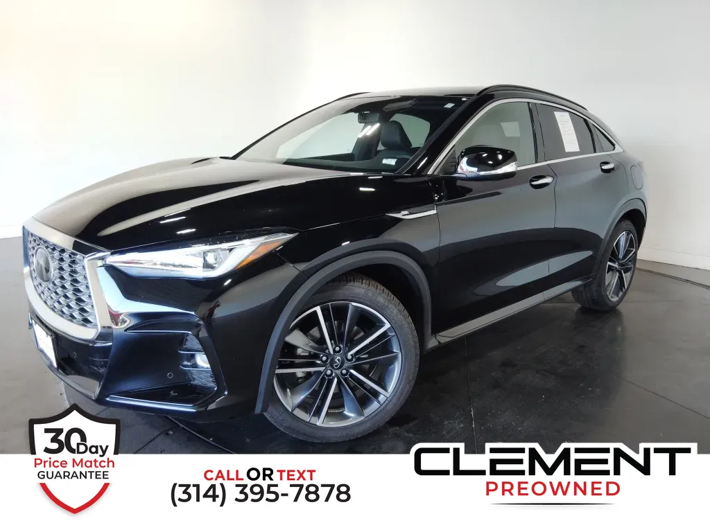 Black 2024 INFINITI QX55 ESSENTIAL for sale in St. Charles, MO
