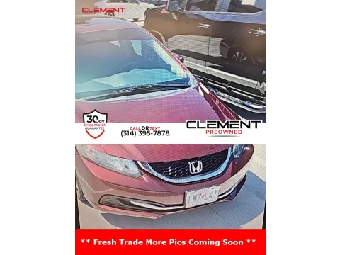 Red 2015 Honda Civic EX for sale in St. Charles, MO