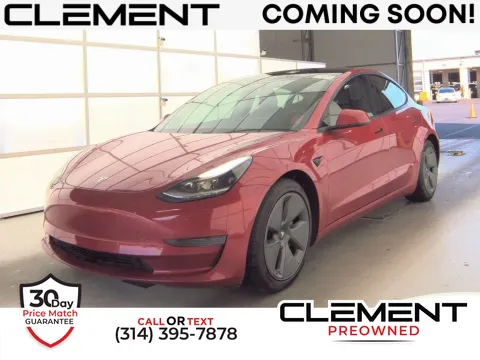 Red 2021 Tesla Model 3 Standard Range Plus for sale in St. Charles, MO